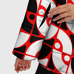 Куртка зимняя женская Геометрическая абстракция, цвет: 3D-красный — фото 2