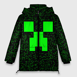 Женская зимняя куртка Minecraft green squares