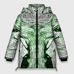Куртка зимняя женская Зеленый узор, цвет: 3D-светло-серый