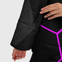 Куртка зимняя женская Крупные неоновые соты, цвет: 3D-светло-серый — фото 2