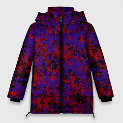 Женская зимняя куртка Синие и красные пятна