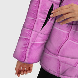 Куртка зимняя женская Кожа - текстура - pink, цвет: 3D-светло-серый — фото 2