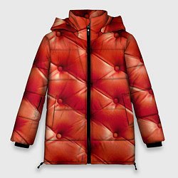 Куртка зимняя женская Quilted furniture leather, цвет: 3D-красный