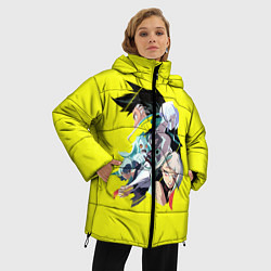 Куртка зимняя женская Дэвид, Люси и Ребекка - Cyberpunk Edgerunners, цвет: 3D-черный — фото 2