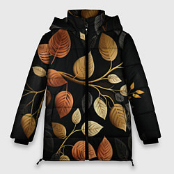 Женская зимняя куртка Осеннее настроение - листья