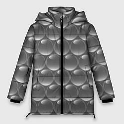 Женская зимняя куртка Абстрактное множество серых металлических шаров