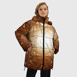 Куртка зимняя женская Абстрактное изображение солнца, цвет: 3D-черный — фото 2