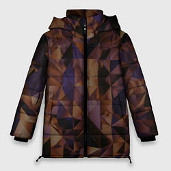 Женская зимняя куртка Стеклянная тёмная геометрическая текстура