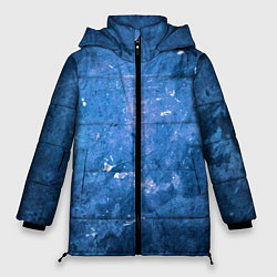 Женская зимняя куртка Тёмно-синяя абстрактная стена льда