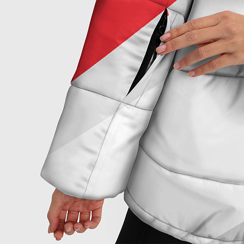 Женская зимняя куртка Bmw - логотип 1970 / 3D-Красный – фото 5