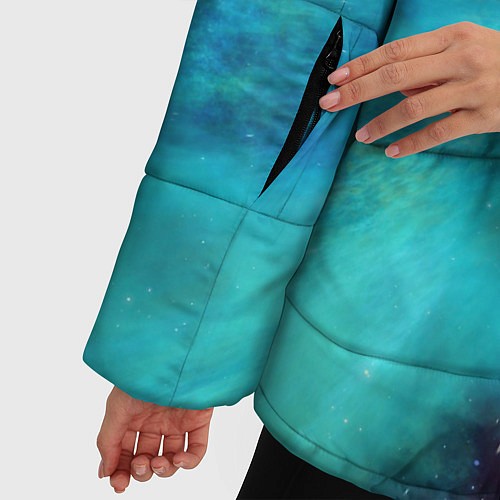 Женская зимняя куртка Вселенная / 3D-Красный – фото 5