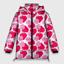 Женская зимняя куртка Двойные сердечки - паттерн