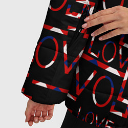Куртка зимняя женская Love паттерн, цвет: 3D-черный — фото 2