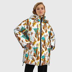 Куртка зимняя женская Супрематические скрипки, цвет: 3D-светло-серый — фото 2