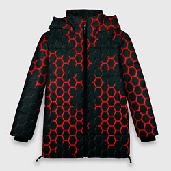 Куртка зимняя женская Текстура соты, цвет: 3D-черный