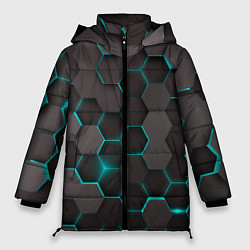 Куртка зимняя женская Космические грани, цвет: 3D-светло-серый