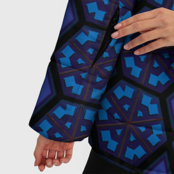 Куртка зимняя женская Орнамент из шестиугольников, цвет: 3D-черный — фото 2
