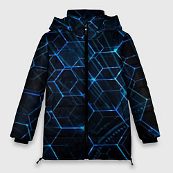Куртка зимняя женская Сетка из лучей, цвет: 3D-черный