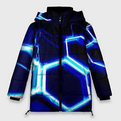 Женская зимняя куртка Neon abstraction plates storm