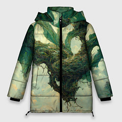 Куртка зимняя женская Рисунок нейросети, цвет: 3D-черный