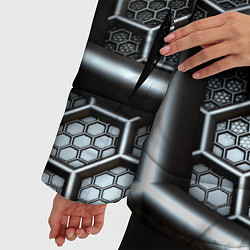 Куртка зимняя женская Geometry abstraction, цвет: 3D-светло-серый — фото 2