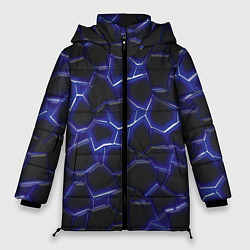 Женская зимняя куртка Синий неон и плиты
