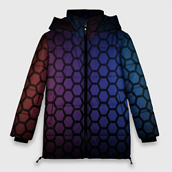 Женская зимняя куртка Abstract hexagon fon
