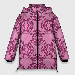 Женская зимняя куртка Розовая витиеватая загогулина