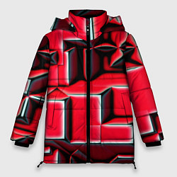 Женская зимняя куртка Блоки узорная геометрия
