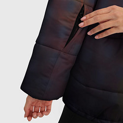 Куртка зимняя женская Абстрактные соты размытые, цвет: 3D-светло-серый — фото 2