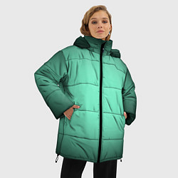 Куртка зимняя женская Аквамариновый градиент, цвет: 3D-черный — фото 2