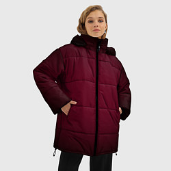 Куртка зимняя женская Марсала темная, градиент, цвет: 3D-черный — фото 2
