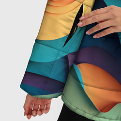 Куртка зимняя женская Цветной рельеф, цвет: 3D-черный — фото 2