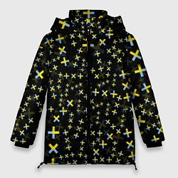 Куртка зимняя женская TXT pattern logo, цвет: 3D-светло-серый