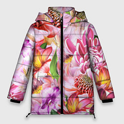 Женская зимняя куртка Цветочный рай