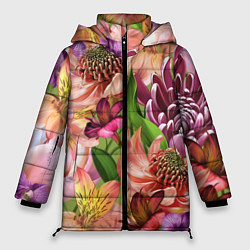Женская зимняя куртка Райские цветы
