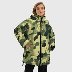 Куртка зимняя женская Лесной камуфляж, цвет: 3D-красный — фото 2