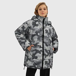 Куртка зимняя женская Городской серый камуфляж, цвет: 3D-красный — фото 2