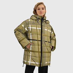 Куртка зимняя женская Светлый квадрат, цвет: 3D-красный — фото 2