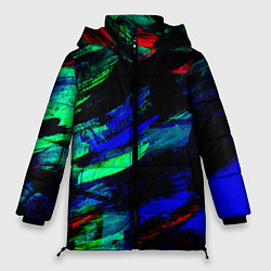 Куртка зимняя женская Мазки кистью, цвет: 3D-светло-серый