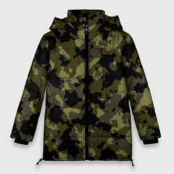 Куртка зимняя женская Тропический камуфляж, цвет: 3D-черный