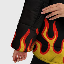 Куртка зимняя женская Горящее пламя, цвет: 3D-черный — фото 2