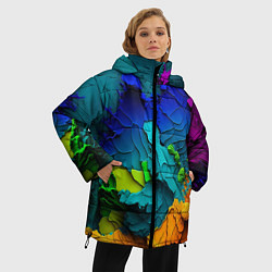 Куртка зимняя женская Взрыв красок, цвет: 3D-светло-серый — фото 2