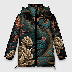 Женская зимняя куртка Японский змей Irezumi