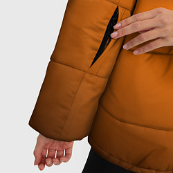 Куртка зимняя женская Кислотный оранжевый с градиентом, цвет: 3D-черный — фото 2