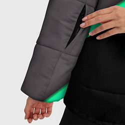 Куртка зимняя женская Спортивная геометрия линии, цвет: 3D-черный — фото 2