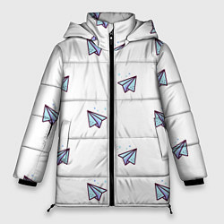 Женская зимняя куртка Бумажные самолетики