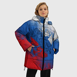 Куртка зимняя женская Триколор градиент, цвет: 3D-черный — фото 2