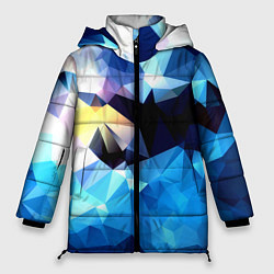 Женская зимняя куртка Polygon blue abstract collection