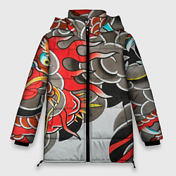 Женская зимняя куртка Иредзуми: дракон в дыму